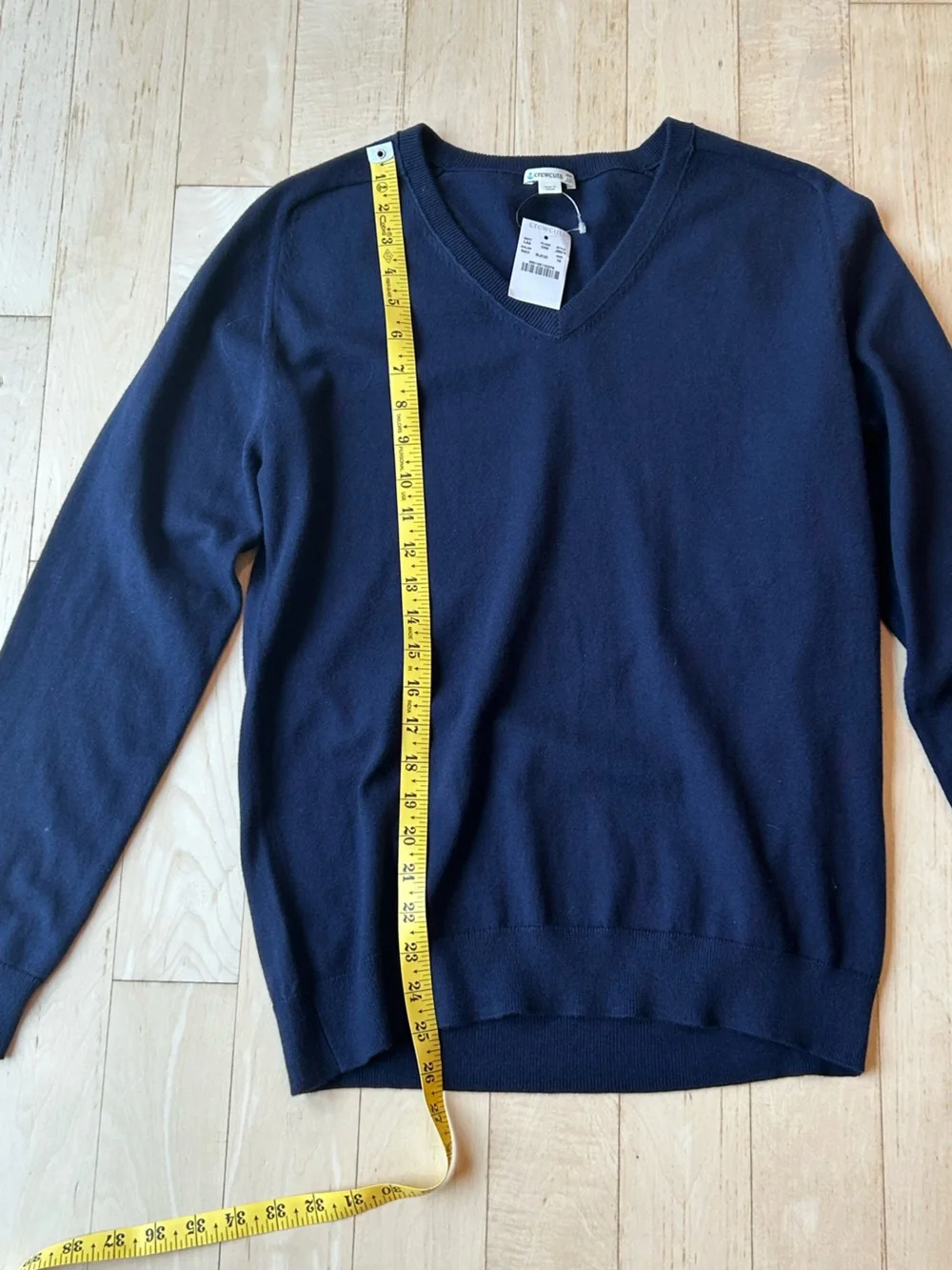 J.Crew Cotton/Cashmere V-Neck Navy Blue Sweater Size Small NWT